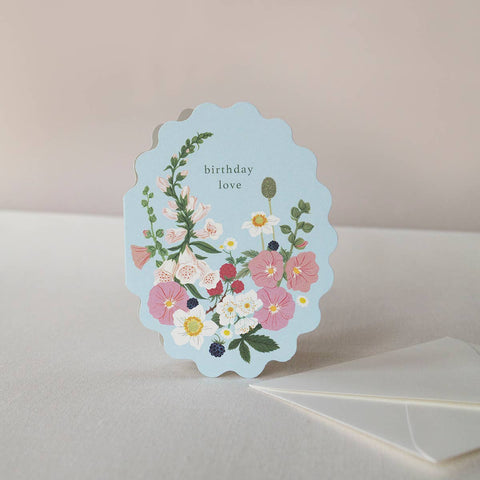 Flora Birthday Love greeting card