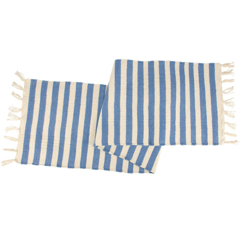 Pale Blue Stripe Runner