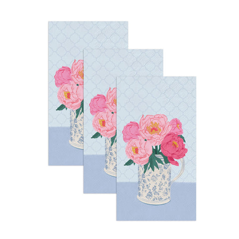 Bouquet on Blue Guest Towels