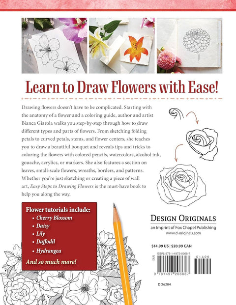 Easy Steps to Drawing Flowers - Lessons For Drawing