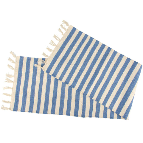 Pale Blue Stripe Runner