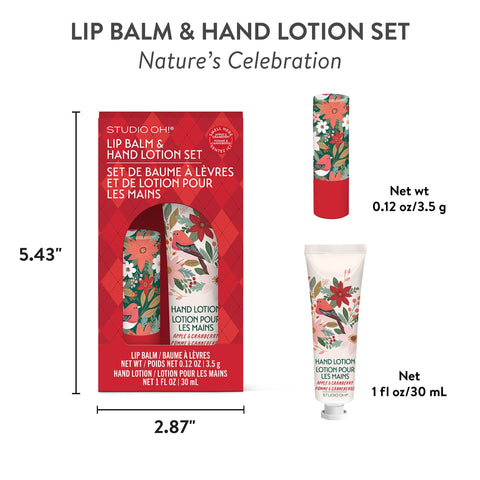 Nature's Celebration Lip Balm & Hand Lotion Set - Christmas