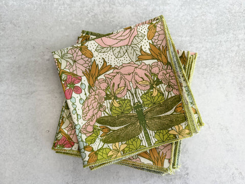 Dragonfly Garden Cloth Napkins