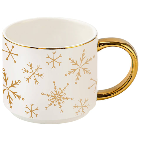 Gold Snowflakes Coffee Mug
