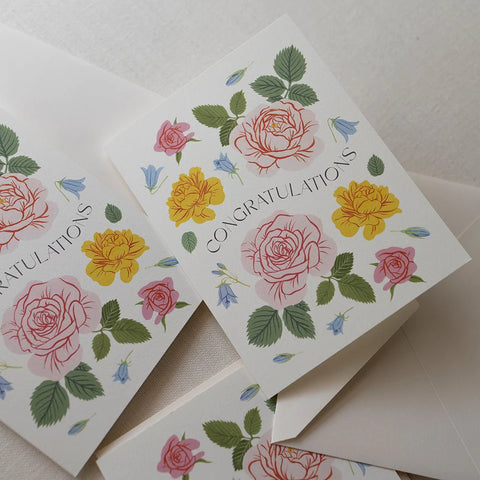 Congratulations Floral Greeting Card