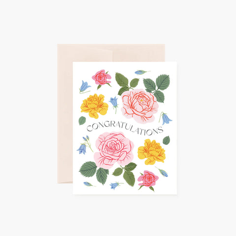Congratulations Floral Greeting Card