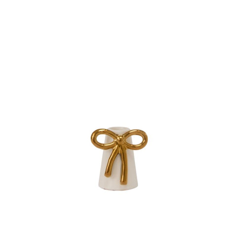 Gold Bow Budvase