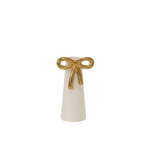 Gold Bow Budvase