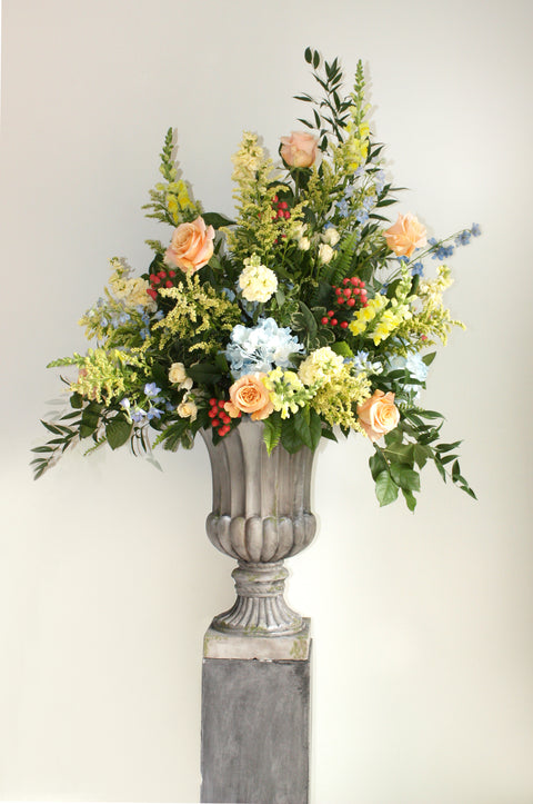 Garden Style Classic Funeral Urn Pair