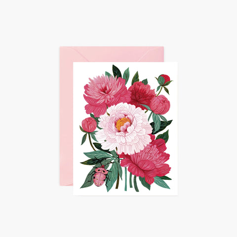 Peonies Greeting Card
