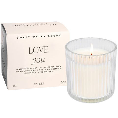 Love You fluted soy candle