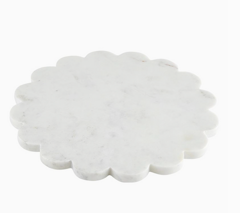 Scalloped Marble Tray