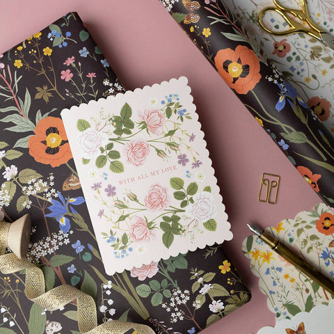 With All My Love greeting card