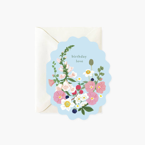 Flora Birthday Love greeting card