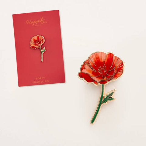 California Red Poppy Pin