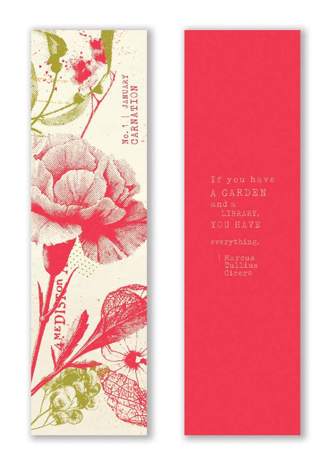 Mark the Year Bookmark Box A Floral Bookmark for Each Month
