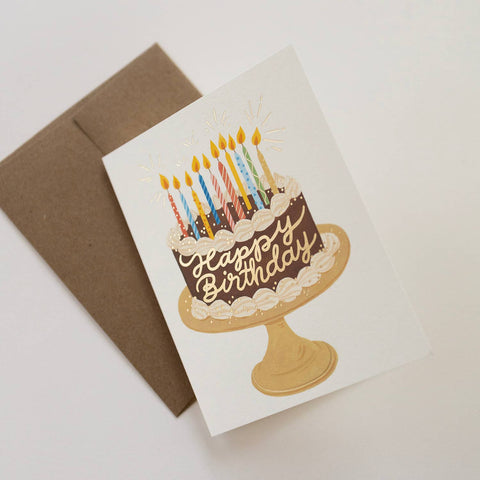 Chocolate Birthday Cake Greeting Card