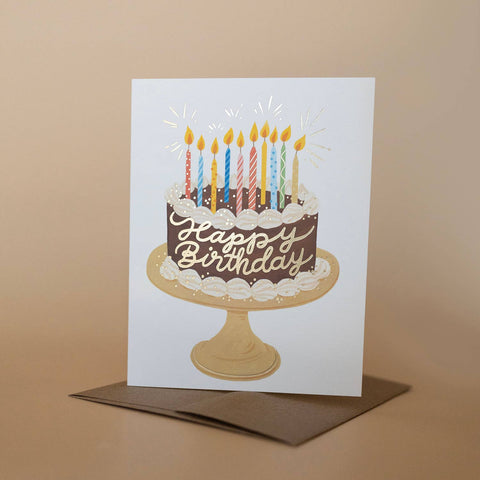 Chocolate Birthday Cake Greeting Card