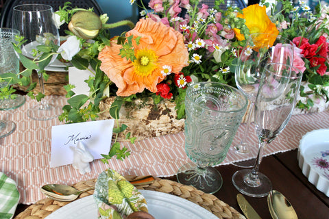 Spring Long & Low Birch Centerpiece